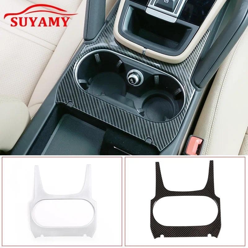 Para Porsche Cayenne 2011-2020 Suporte De Copo Água Do Carro Capa Guarnição ABS Caixa Controle Central Quadro Decorativo