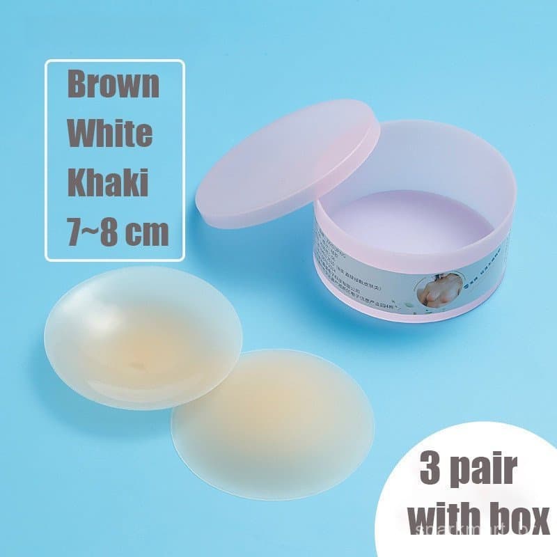 3 Pares Silicone Sutiã Adesivo Com Caixa，Protetor De Mamilos Peito Aureola Tapa Bico Seios，Silicone Sem Costura Invisíve