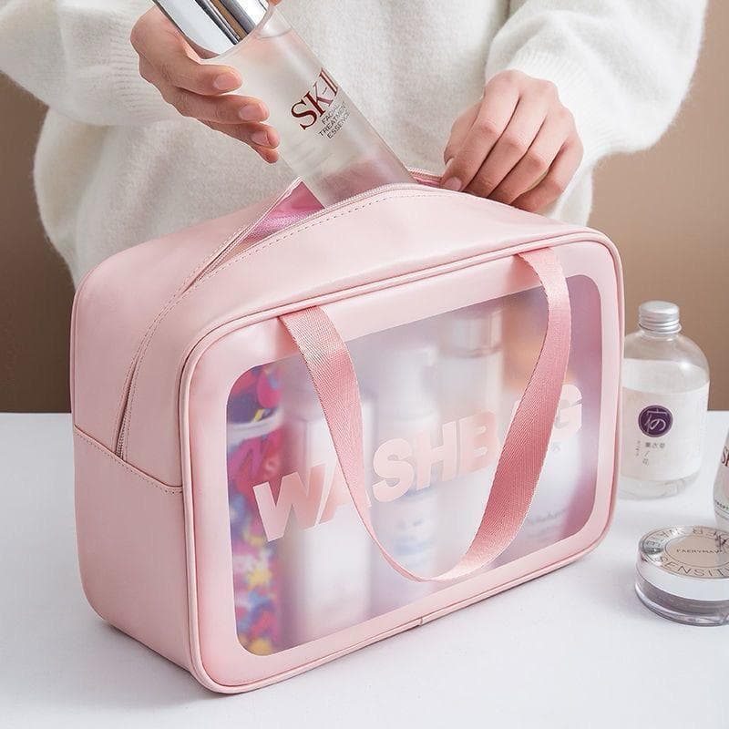 Necessaire Maquiagem Transparente WashBag A Prova De Água
