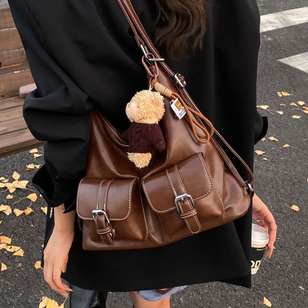 Merad solto sentir mochila de grande capacidade 2025 Retro Commuter moda feminina na moda All-Match ombro saco do mensag