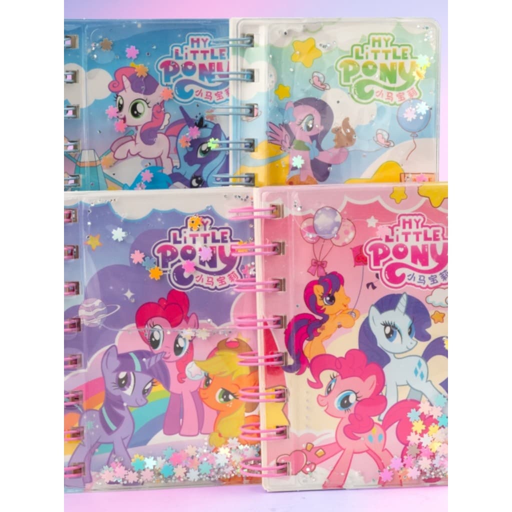 Glitter pequena maria menina criança crianças bloco de notas portátil dos desenhos animados linha Horizontal recompensa