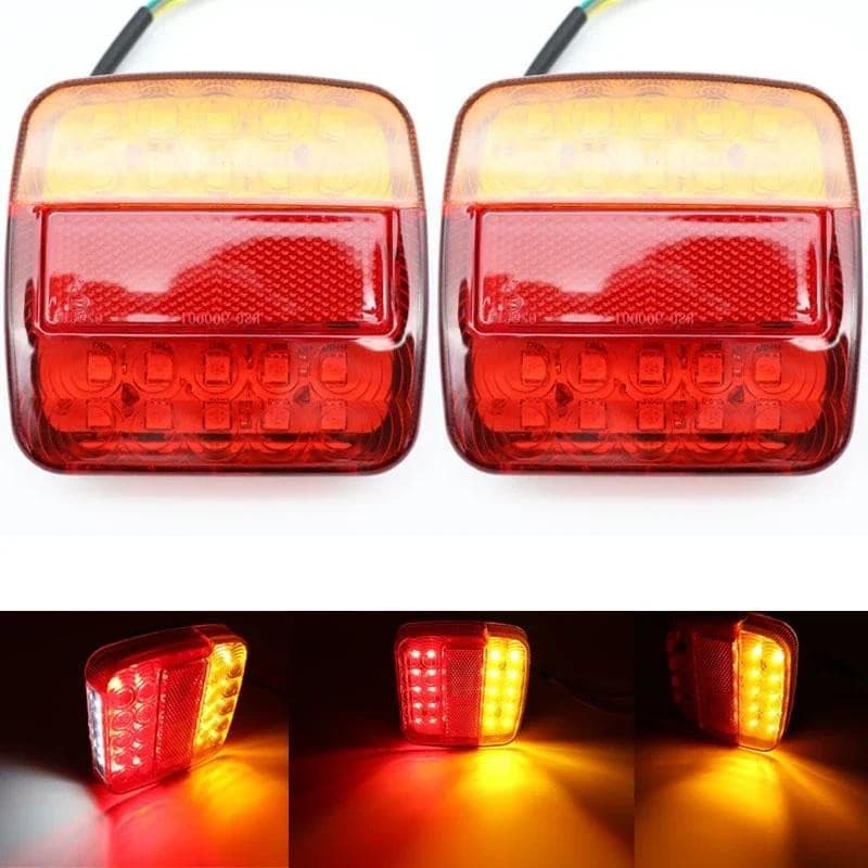 Par 12V 26 LED Luz Traseira Do Trailer Esquerda E Direita Caminhão Freio Parar Sinal De Volta Lâmpada Da Placa De Identi