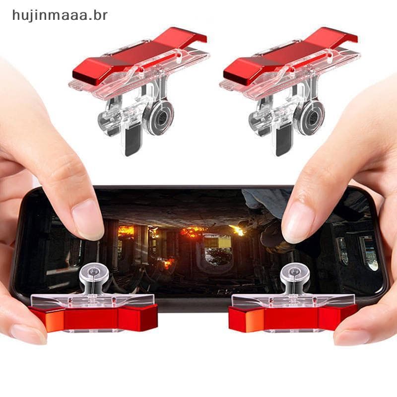 huj D9 PUBG Controlador De Jogo Gamepad Celular L1 R1 Gatilho Tiro Mira Chave Bunda br