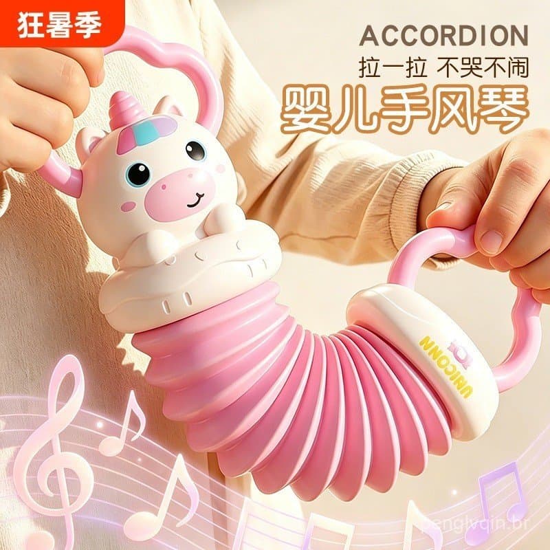 Brinquedo Acordeão para Bebês, Brinquedo Educativo para Treinamento de Preensão e Educação Infantil, Brinquedo Calmante