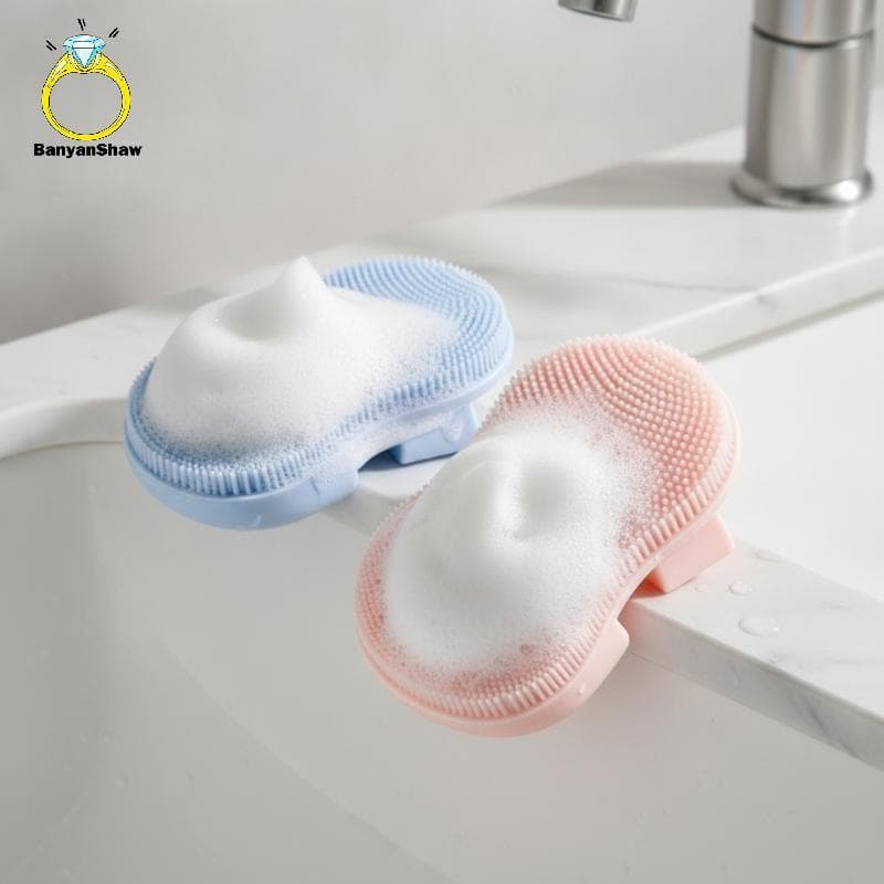 [BANY] Escova De Limpeza Facial De Silicone Unissex Esfoliação Suave Cerdas Macias Purificador À Prova D'água Para Cuida
