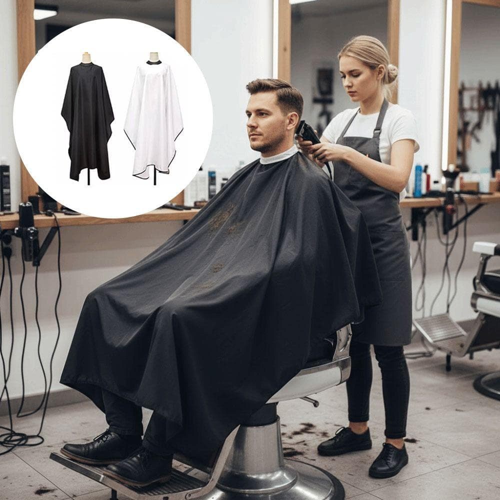 Vestido De Decote De Silicone , Capa De Cabeleireiro Com Gola Antiestática Fivela Ajustável Corte De Cabelo À Prova D'ág