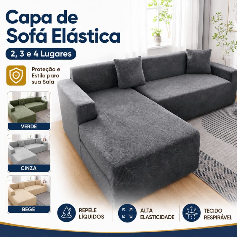 Capa De Sofá Estampadas 2/3/4 lugares Spandex Elástica Proteção Sala Casa Capa De Sofá Spandex