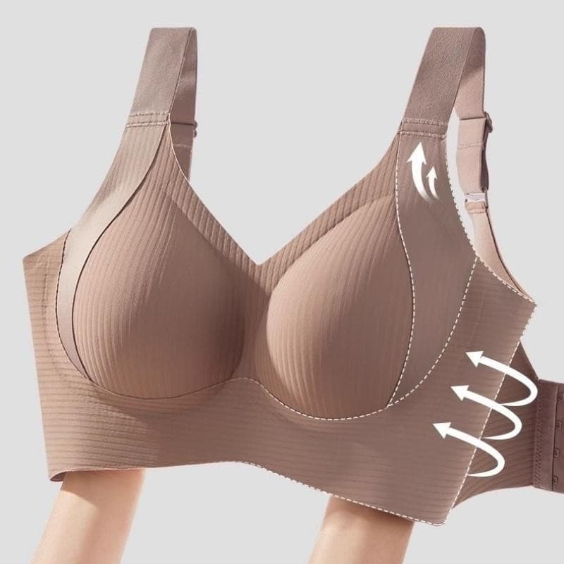 Sutiãs De Copo Completo Para Mulheres Plus Size Anti-Flacidez Push Up Sutiã Alças Largas Confortável Sensação Livre