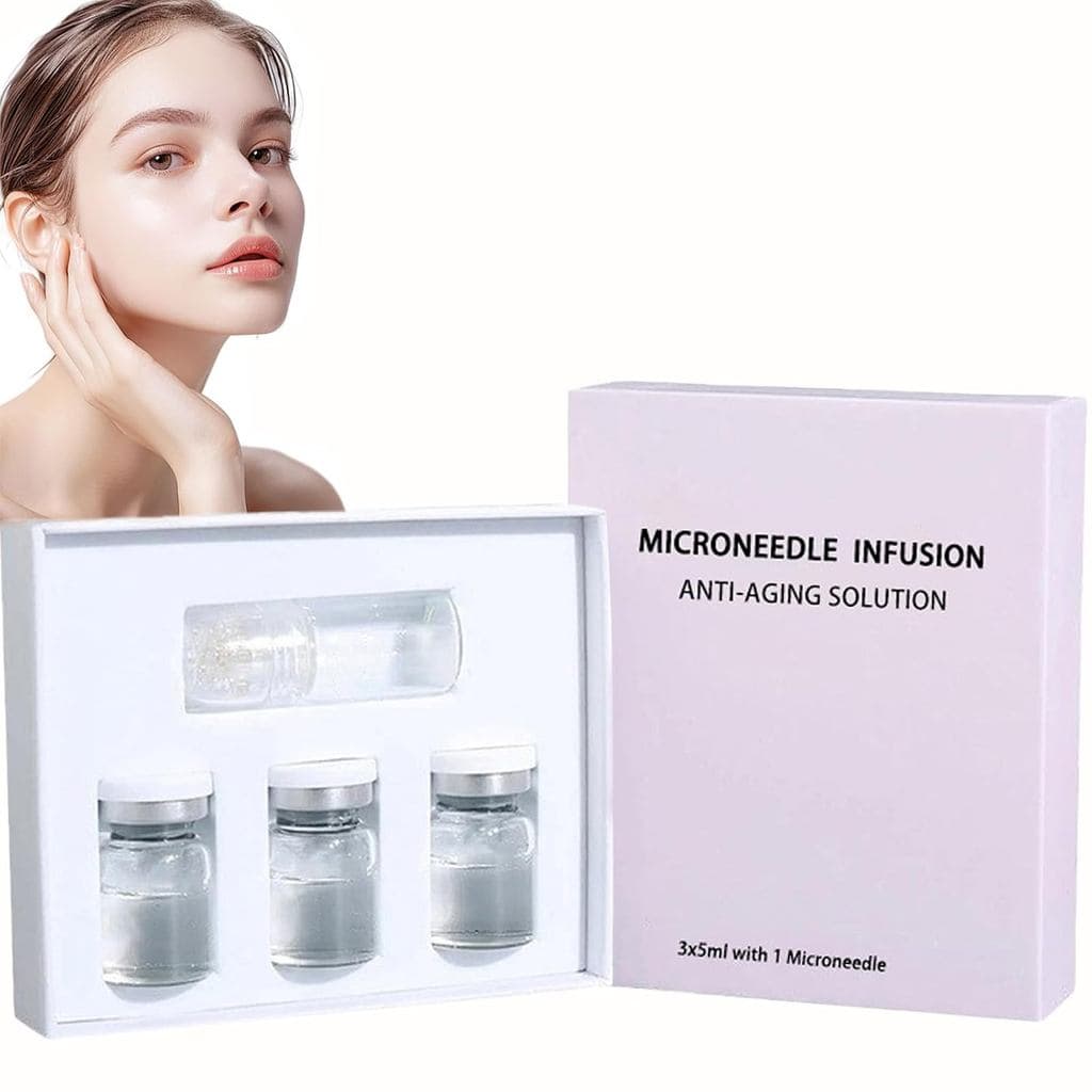 Sistema de Microinfusão para o Rosto, Kit de Microagulhamento para Firmar a Pele, Sérum Facial Antienvelhecimento e Suav