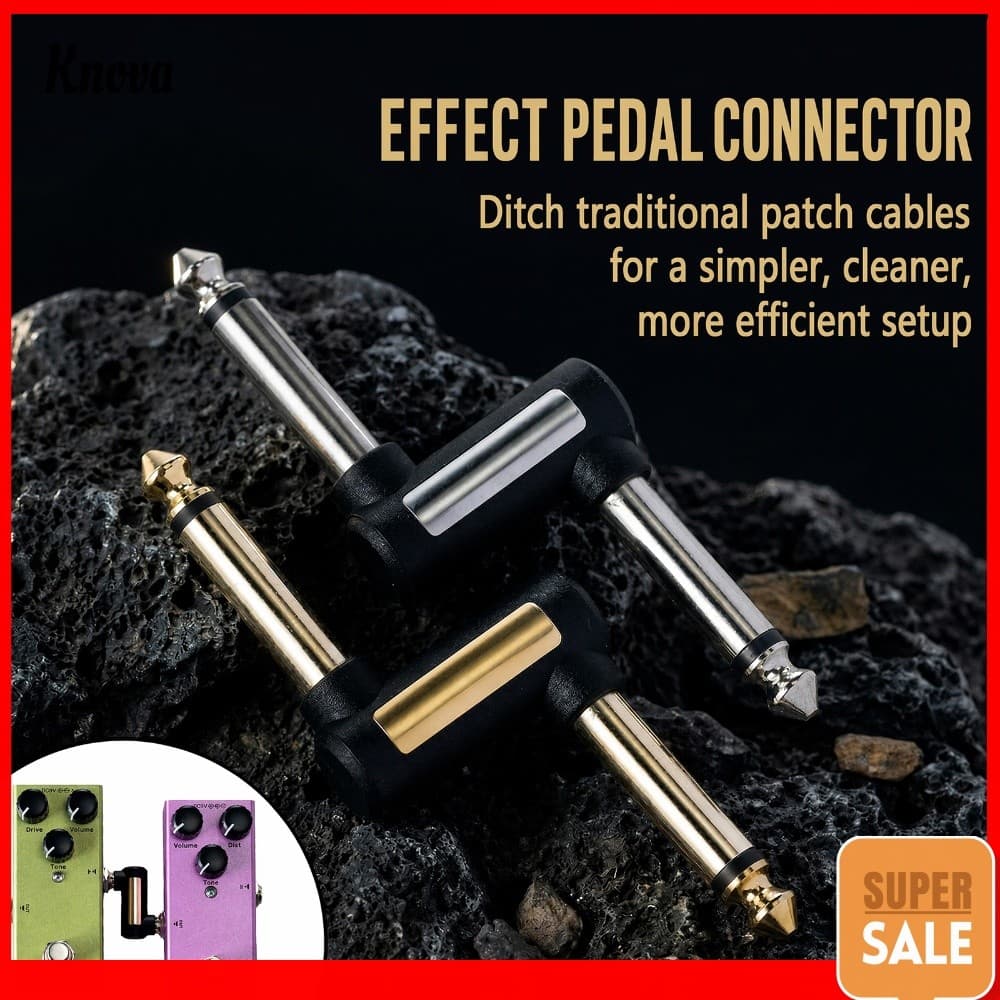 Acoplador De Sinal De Pedal Reto Em Forma De Z 6.35 Mm Efeitos De Guitarra OFC Core Corrente De Baixo Ruído