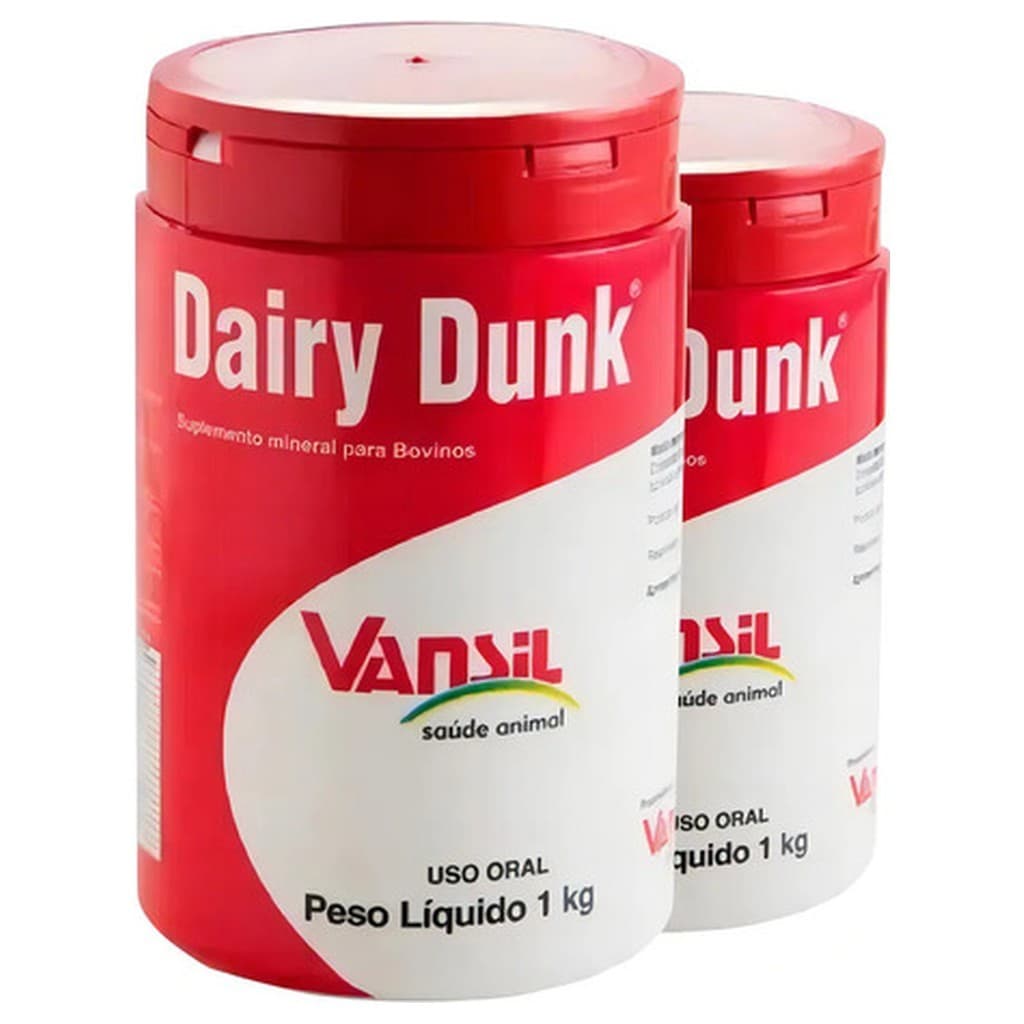 Suplemento Mineral Dairy Dunk Bovinos 1kg Vansil Vacas Leiteiras Parto Produção Leite