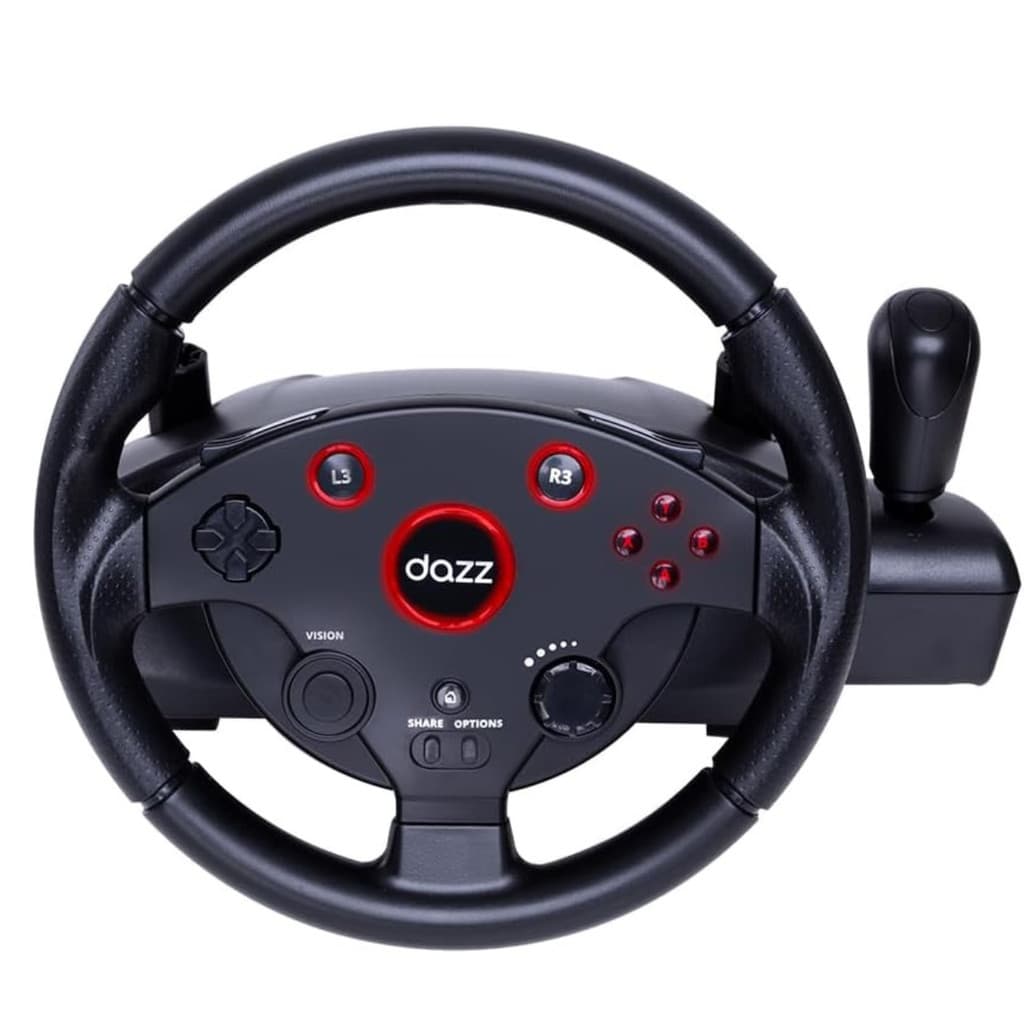 Volante Com Pedal Dazz Force Driving Gamer Multiplataforma
