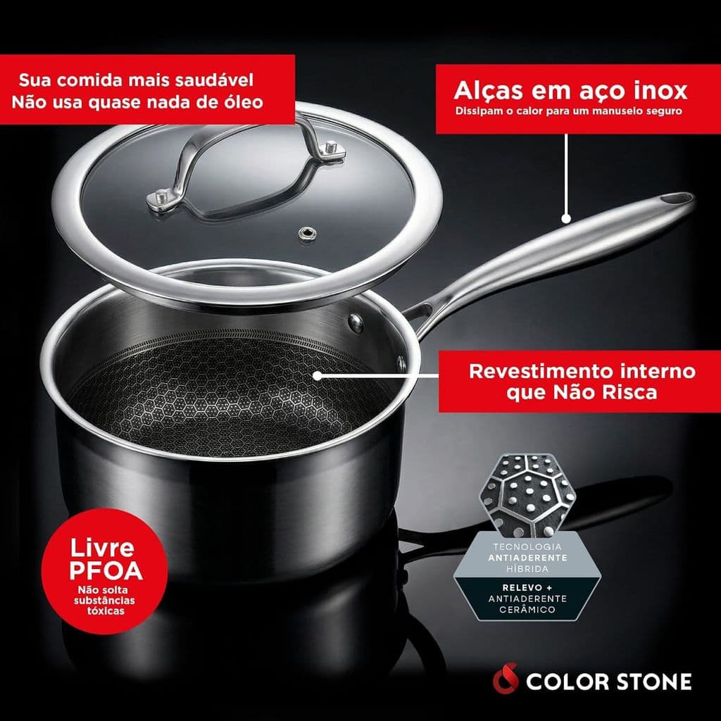 PANELA HEXXA 3D CERAMIC 16CM COLORSTONE