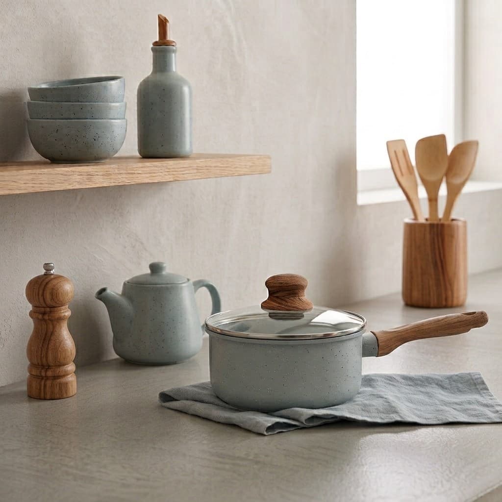 Panela Ecoglide 18cm Revestimento Ceramico Marble Tuut