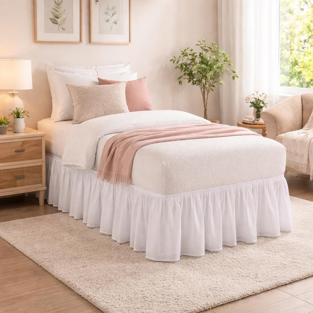 Saia Box Para Cama Box (Solteiro)  Com 1 Elásticos