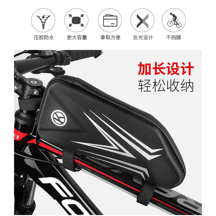 Produtos de liquidação Bolsa de bicicleta de casca dura Bolsa de Mountain Bike Bolsa de feixe frontal Bolsa de tubo supe