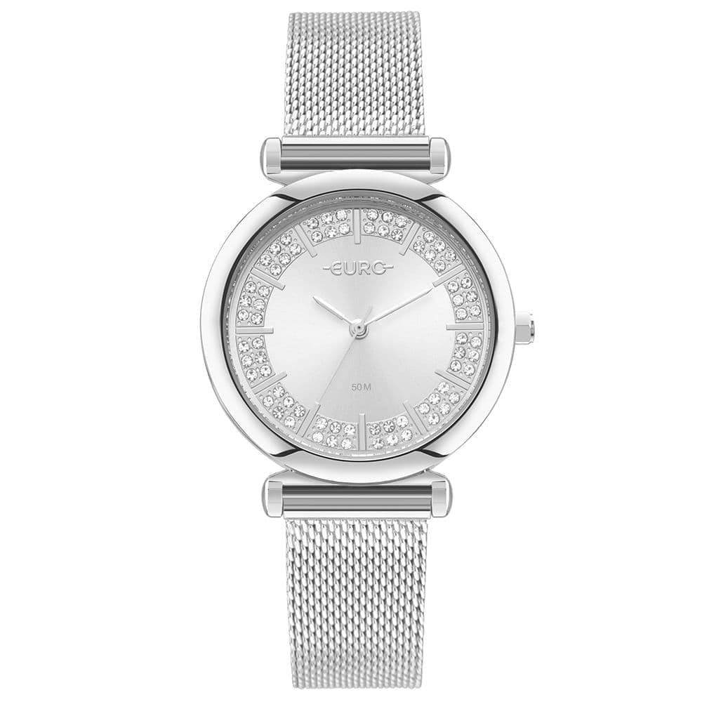 Relógio Euro Feminino Stones Prata - EU2035YZF/4K