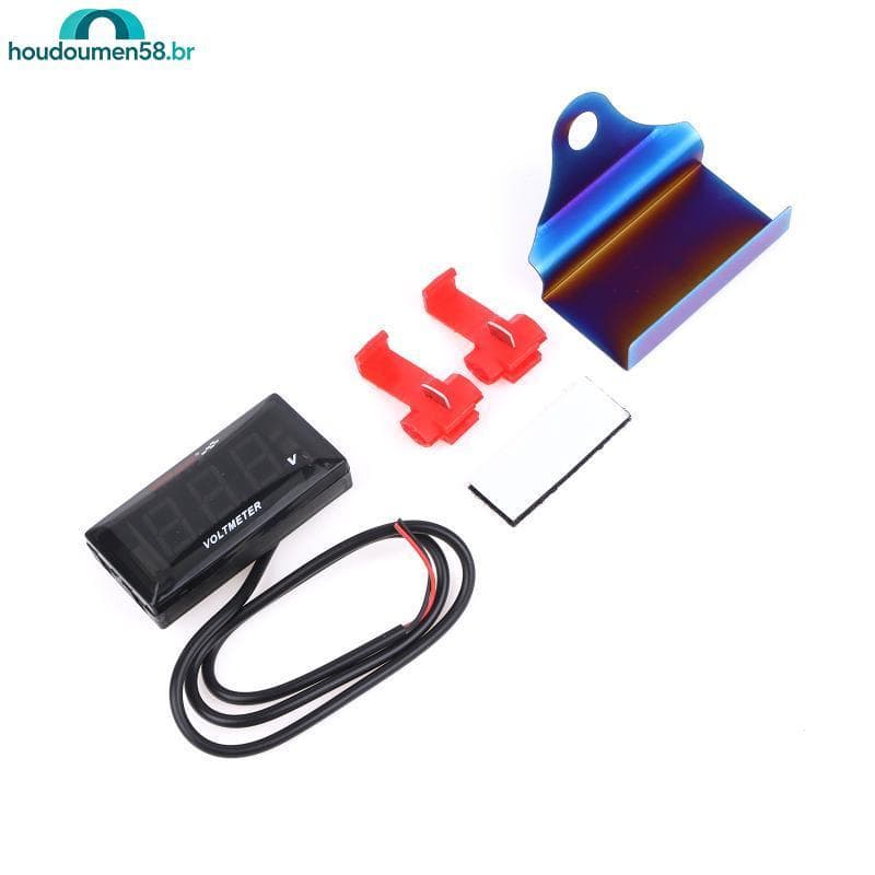 HOUDO Moto Voltímetro Digital À Prova D'água DC10-150V Com Display LED Braet Para Testes De Tensão Automotiva