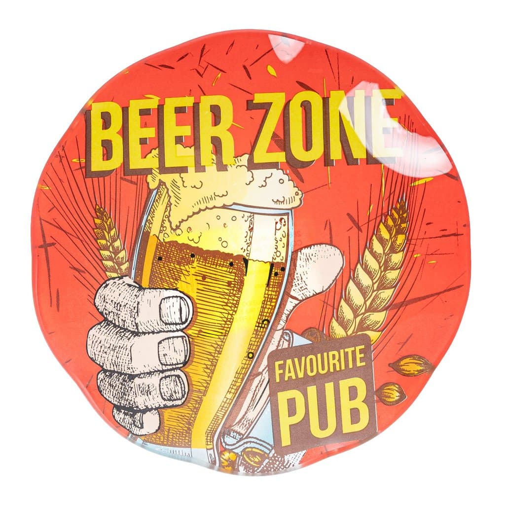 Petisqueira Beer Zone Pub Retro Vermelho Vidro -Dynasty