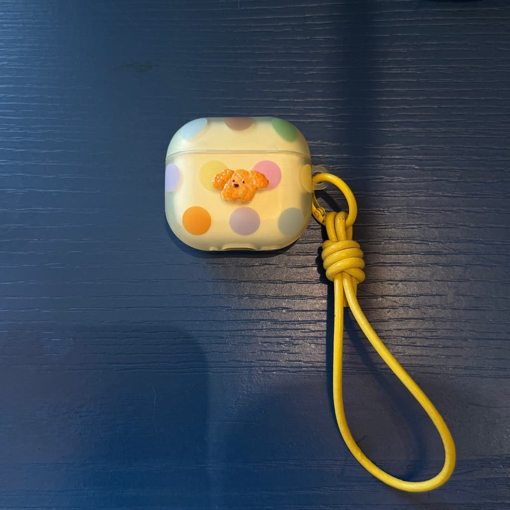 Para AIRPODS 4 ANC PRO 1 2 3 TPU Fosco Bolinhas Filhote De Cachorro Invólucro IMD Soft Case Capa Protetora