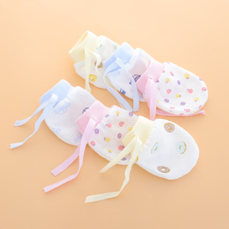 Bebê Anti-risco luvas do bebê ajustável verão novo transparente Jacquard luvas finas recém-nascidos luvas de proteção