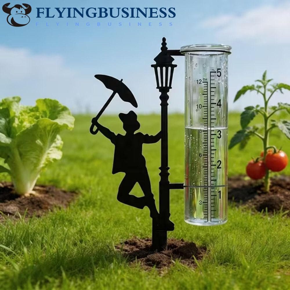 Medidor De Chuva Para Tubo De Vidro Externo FLYINGBUSINESS , Estaca Removível De Metal À Prova De Intempéries Sapo , Art