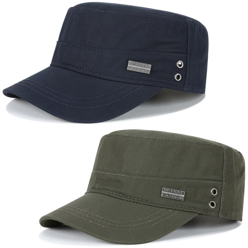 boné boné masculino Chapéu de topo plano masculino verão moda Casual chapéu de idosos de meia-idade boné de pico papai