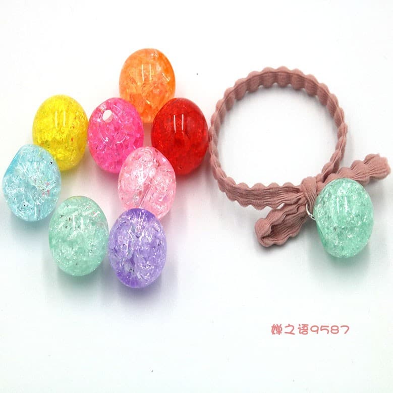 Diy acessórios de jóias artesanais 22mm colorido Crack contas pingente buraco lateral contas colar cabeça corda miçangas