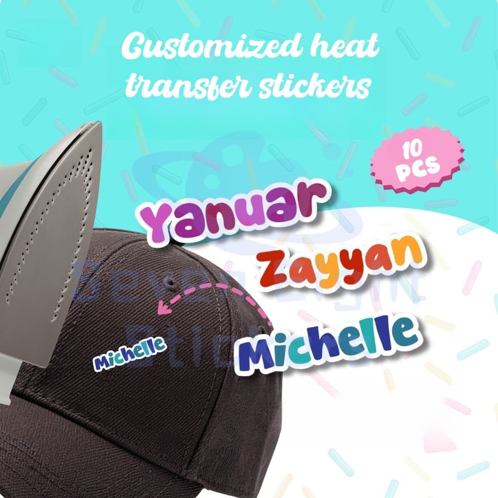 Adesivos Personalizados De Transferência De Calor | Pode Ser Colado Em Roupas E Chapéus design De Logotipo Personalizado