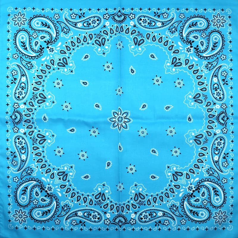 Bili azul lenço masculino esportes rufião bonito rua Y2K quente menina lenço quadrado suor-absorvente bandana feminino f