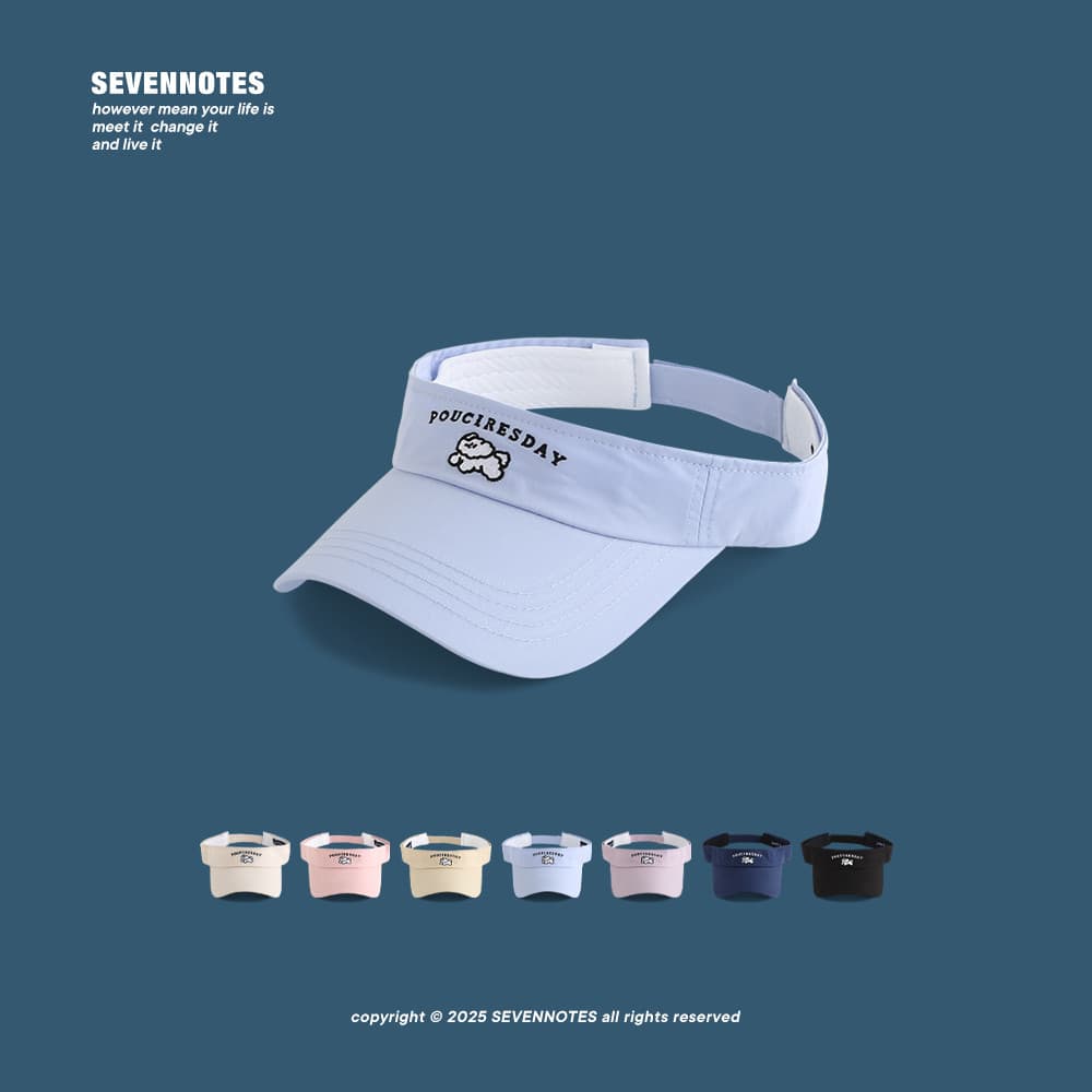 Feminino verão bonito dos desenhos animados bordado pára-sol protetor solar chapéu versão coreana esportes ao ar livre e