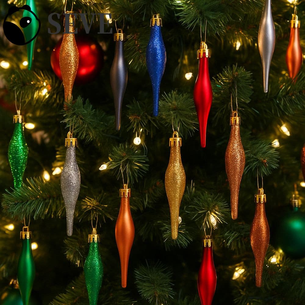 SEVE 8 Peças De Pingentes De Bola De Natal , Enfeites De Esferas Em Formato De Doce De 9 Cm , Plástico