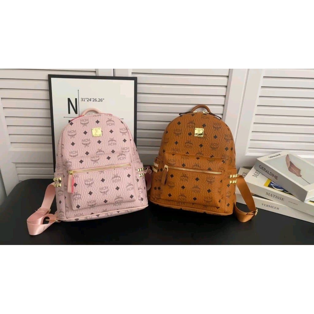 2026MCM mochila feminina mochila feminina grande capacidade saco luz luxo High-End saco Casual mochila Retro estudante u