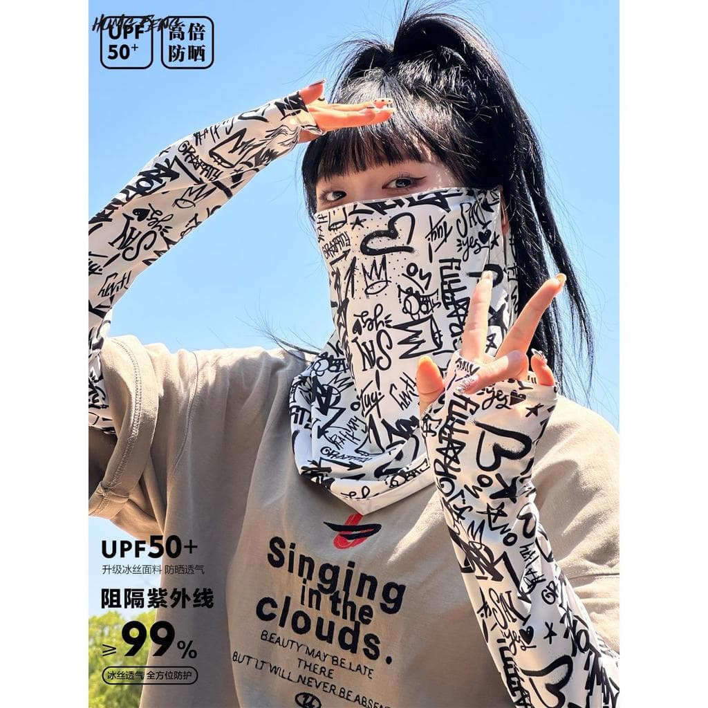 Estilo forte verão novo estilo protetor solar mangas homens mulheres equitação ao ar livre Anti-ultravioleta pára-sol má