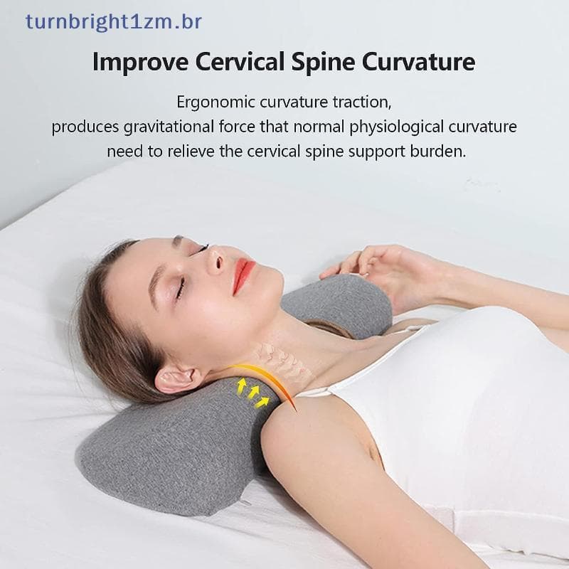 Travesseiro Cervical De Espuma Viscoelástica , De Contorno Para Dormir Lateral Ortopédico Ergonômico Ne BR