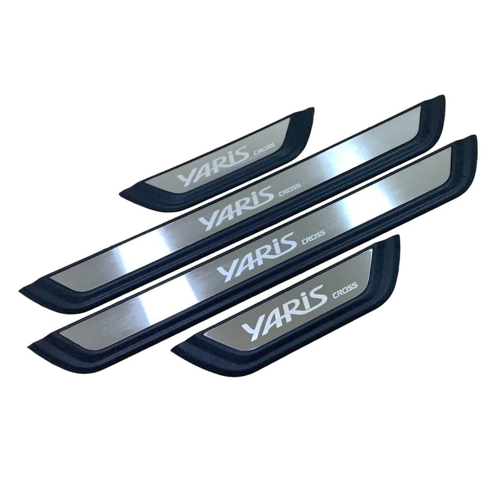 Aço Inoxidável Guarnição de Soleira Proteção de Porta de Carro para TOYOTA YARIS CROSS, Conjunto de 4 peças
