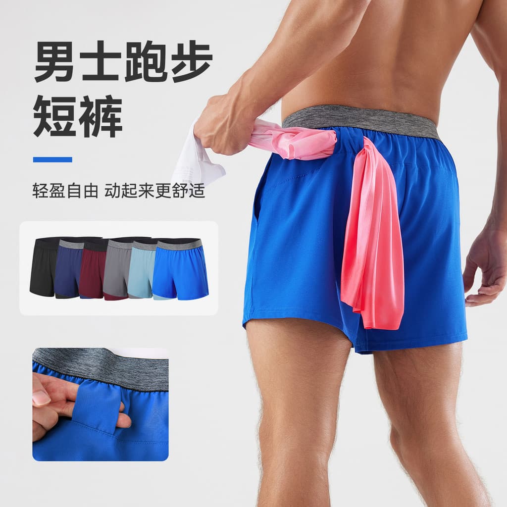 Shorts esportivos masculinos verão ao ar livre Fitness shorts de secagem rápida correndo Casual quarto shorts de uma peç