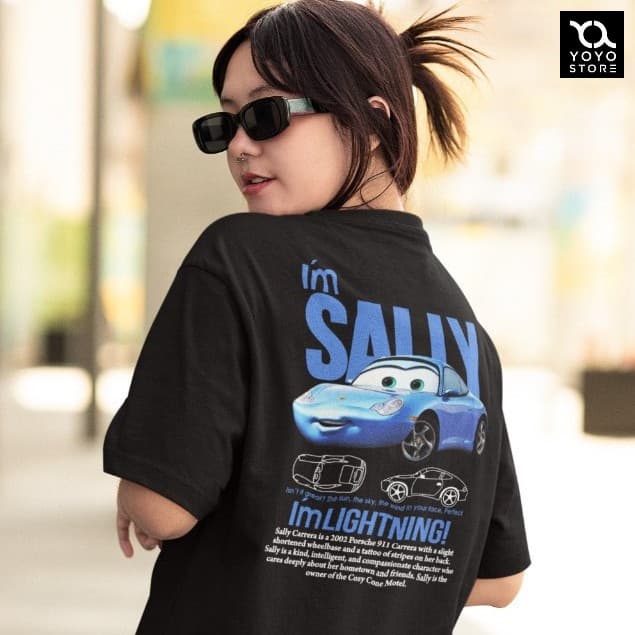 Camiseta Feminina Estampada I'm Sally 100% Algodão Filme Carros McQueen