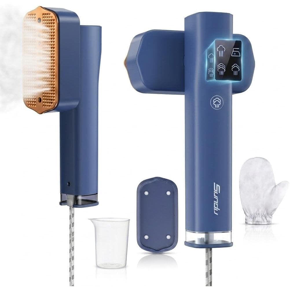 Ferro a vapor Sundu, vaporizador de roupas, ferro de viagem 2 em 1, ferro portátil de aquecimento rápido em 15 segundos,
