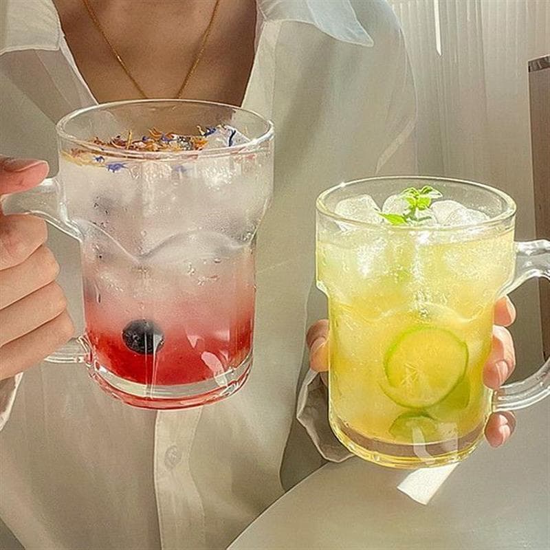 Copo de cerveja japonês luz luxo high-End casa bonito engrossado grande capacidade copo de vidro de alto valor xícara de