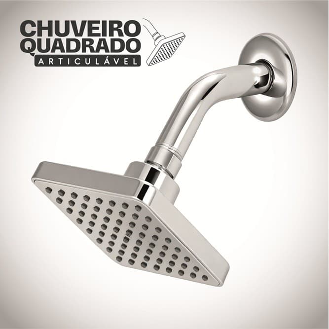 CHUVEIRO QUADRADO CROMADO