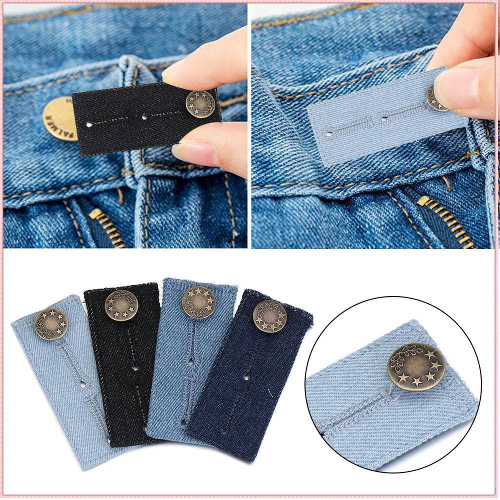 4 Pcs Calças Extensores Botões Ajustáveis DIY Artesanato Costura Botão Prendedor De Roupas