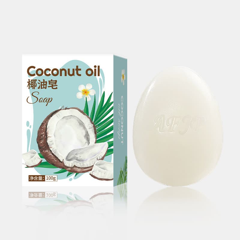 Sabonete artesanal de coco Natural, banho de limpeza, lavagem facial, sabonete de banho, lembrança Hainan, sabonete de c