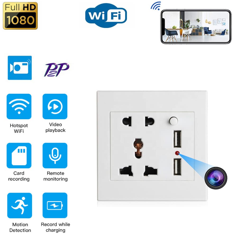 Câmera De Segurança Doméstica Interna HD 1080P WiFi , Vigilância Compacta Com Gravação De Vídeo E Áudio , Função De Aces