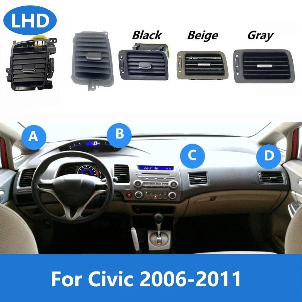 Ruili190 Estilo Do Carro Grade De Ar Condicionado Saída AC Ventilação Para HONDA CIVIC 2006 2007 2008 2009 2010 2011