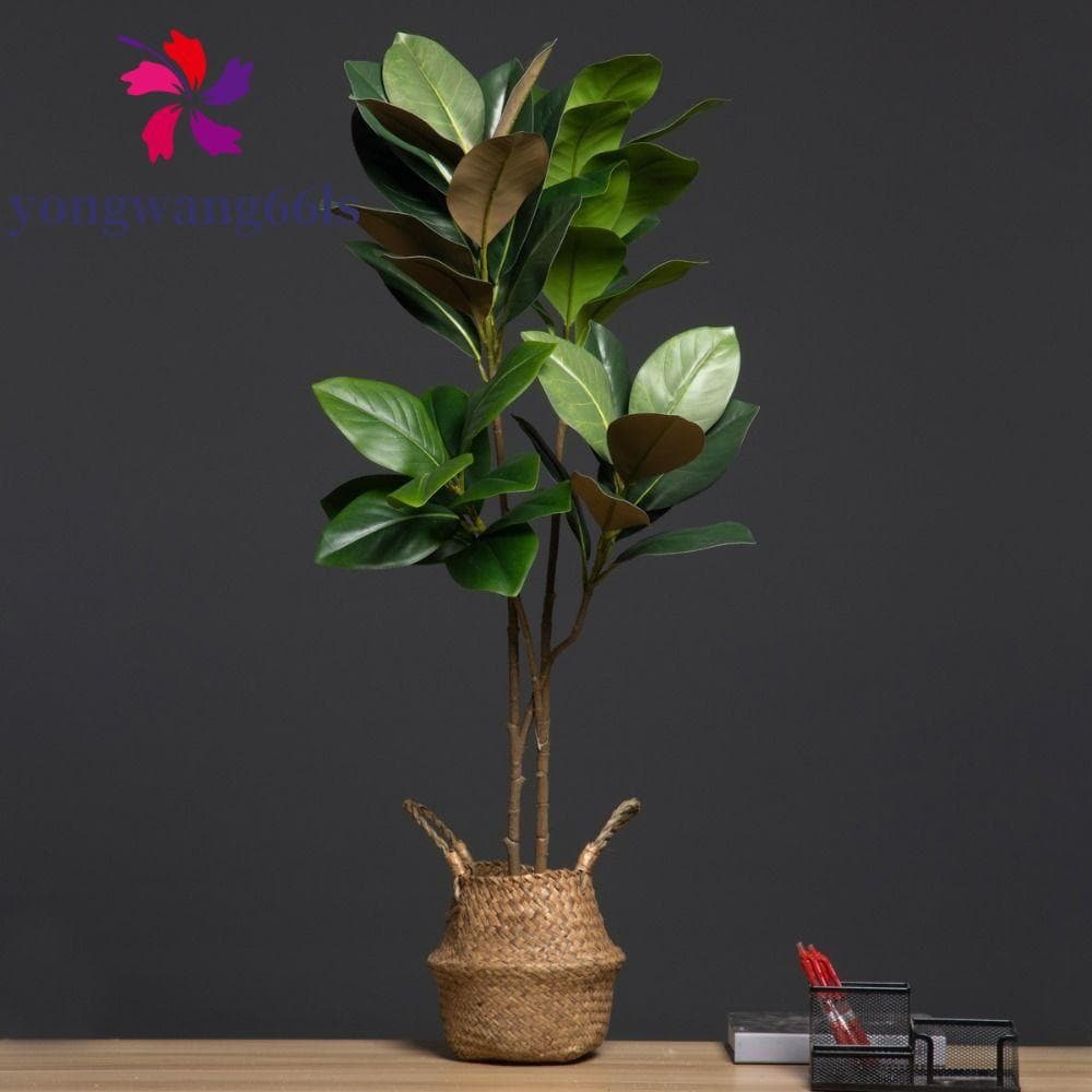 Planta De Magnólia Artificial YONGWANG , Grande Ramo De Árvore Simulado Feito À Mão , Plantas Artificiais De 110 Cm