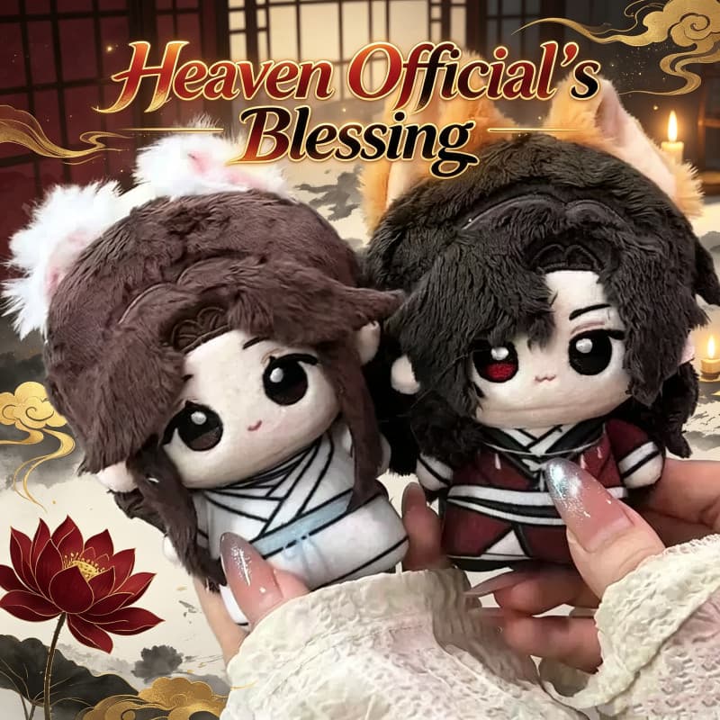 Heaven Official's Blessing TGCF, boneca de algodão de 10 cm, Xie Lian, Hua Cheng, chaveiro de pelúcia, pingente de anime