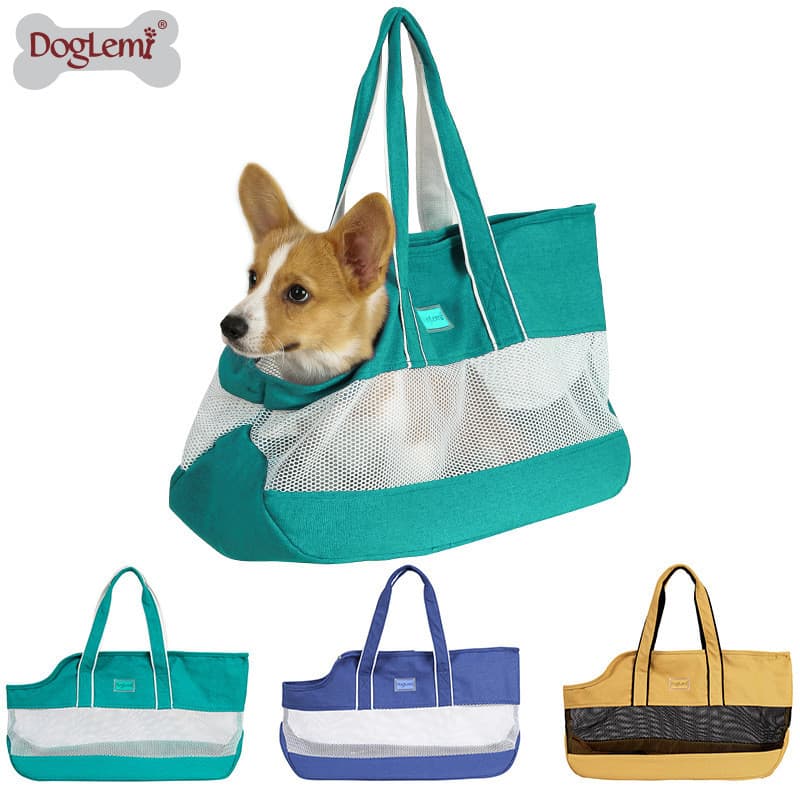 Bolsa Portátil Respirável Para Animais De Estimação De Malha De Lona Pequena E Fresca Uso Ao Ar Livre