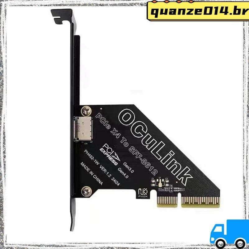 Placa De Expansão PCIe 4.0 X4 Para Oculink SFF8611/8612 SFF-8639 U . 2 SSD Gráfica Externa Win/Linux