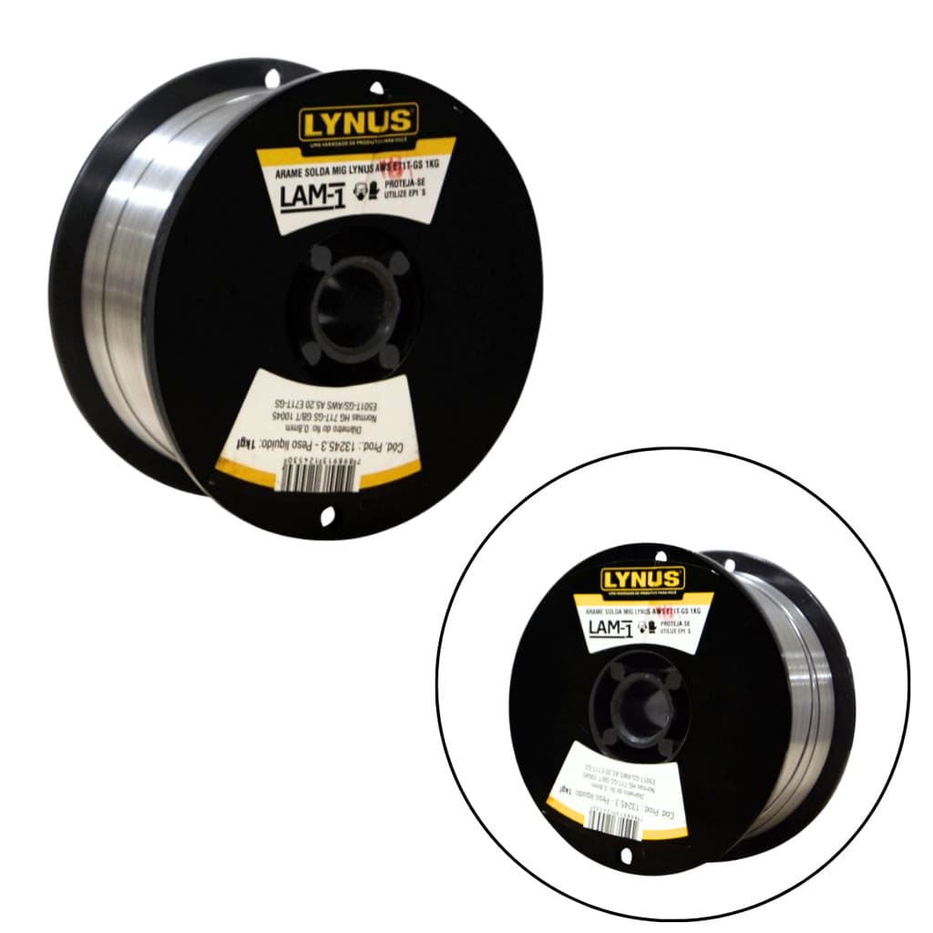 Arame Solda MIG Sem Gás LAM-1 Lynus 1KG 0,8mm AWS E71T-GS